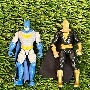 Lot of 2 DC UNIVERSE Action Figures Batman Caped Crusader and Black Adam